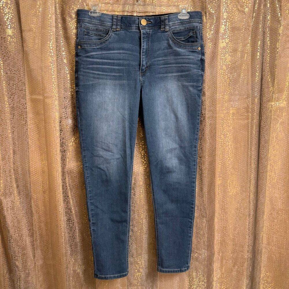 Democracy Ab Technology Med Wash‎ Elastic Waist Skinny Jeans Size 14